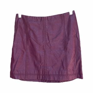 Free People Vegan Leather Mini Skirt